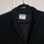 Sinclair Mfg Grp Womens Black Velvet Style 2 Button Notched Label Blazer Size 4 Photo 2