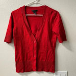 New York And Company  red sweater cardigan Photo 0