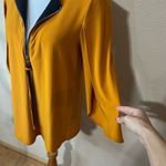 Joseph Ribkoff  Mustard Yellow Zipper Tunic Blouse Slit Bell Sleeves 8 Photo 3