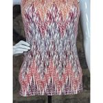 Sonoma Everyday‎ Tank Top Woman's Size Small Ribbed Multi Colored Pattern Orange Photo 3