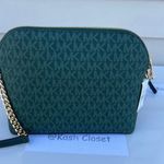 Michael Kors MK JST Medium Logo Dome Crossbody Bag- Racing Green Photo 3