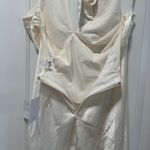 Lulus Start of Forever NWT size Medium Ivory Satin Halter Mermaid Maxi Dress Photo 13