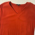 Madewell Novel Shift Dress Rust Size S Relaxed Knee Length Cap Sleeve V Neck Photo 3