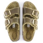 Birkenstock  Arizona Big Buckle Shearling Lined Sandal OLIVE Green Size 38 Photo 1