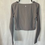 CRZ Yoga  workout top size large crop womens gray square neck croptop Photo 2