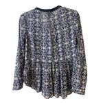 Anthropologie  top by Maeve blue & white boho style sz 2 Photo 1