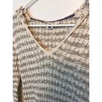 Roxy striped v-neck knit pullover hooded sweater Photo 6