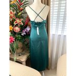 ZARA SATIN LINGERIE STYLE DRESS in Duck Blue Photo 10