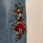 Ed Hardy  Graphic Embroidered Heart Wide Leg Jeans Photo 2
