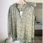 ZARA  Satin Oversized Animal Print Button Down Top Photo 1