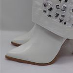 Lauren Lorraine  Hana Rhinestone Cowboy Boots White Western Glam Size 10 Cowgirl Photo 2
