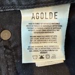 AGOLDE  Parker Jean Cut Off Shorts Trance Black Denim Distressed High Rise 33 Photo 9