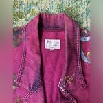 Vintage A Calico Creation hand painted garden pink denim blazer, size medium Photo 5