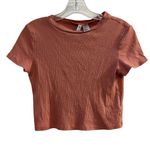 Divided by H&M Women's Mauve Ribbed Crop Top Size M Short Sleeve Casual Purple Size M Photo 0