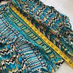 Love Tease shawl southwestern print fringed shirt sleeves longer in back Sz SM Photo 4