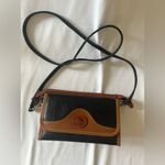 Dooney & Bourke Vintage  Black & Brown Fold Over Leather Crossbody Shoulder Bag Photo 8