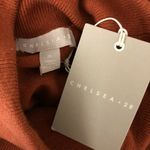 Chelsea 28 Womens Sweater Tunic Cowl Neck Asymmetric Soft Knit Orange Size M Photo 2