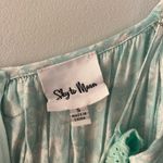 Sky to Moon Dainty Floral Ruffle Mini Dress Sz S White Photo 2