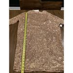 In The Mood For Love Elisa Sequin 3/4 Sleeve Sheath Mini Dress Gold XS NWT Photo 6