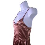Lulus Copper Satin Slip Forever Your Girl Coquette Baddie Bodycon Mini Dress S Pink Photo 2