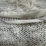 Athleta Weekend Wrap Cardigan Sweater Womens L Off White Pocket Relaxed Slubby Photo 9