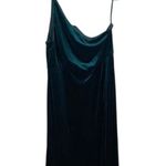After Six NWT One Shoulder Spaghetti Strap Velvet Maxi Gown Dress 6 Evergreen Photo 2