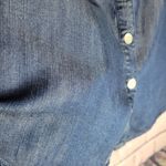 Soft Surroundings  DENIM CHAMBRAY TENCEL LYOCELL SHINY BUTTON FRONT TUNIC BLOUSE Photo 4