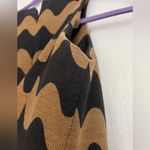 Tara Jarmon Black and Tan Wave Pattern Midi Dress Size 38 Photo 6