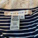 Max Studio Blue White Striped Fitted T Shirt Sz Small Photo 7