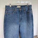 Madewell Rigid Flare High Rise Raw Hem Medium Wash Womens Size 29 Tall 29T Photo 3