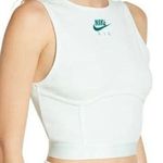 Nike Air Barely Green Washed Teal Ribbed Cropped Tank Top Women’s XXL Photo 0