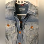 Guess PREMIUM DENIM Womens Jacket Size Small Distressed Ripped Washed Cotton Photo 5