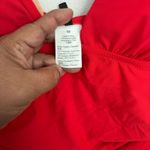 J.Crew Red Orange Ruched V - Neck One Piece Swimwear Women’s Size 10 Photo 3