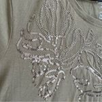 Chico's Chico’s by Chico’s Army Green Shirt Embroidered Medium - Size 1 Photo 1