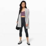 Lululemon Free to Be Bra Wild Long Line Luxtreme Parallel Stripe Adobe and White Photo 3