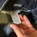 American Eagle  Size 2 Blue Jeans Artist Dark Wash Distressed Cropped Stretch Photo 6