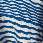 Lulu B Top Womens‎ Large Blue White Stripe Textured Stretch Knit 3/4 Sleeve Hole Photo 6