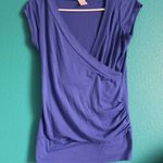 Cozy Casual vintage blue surplice blouse Photo 3