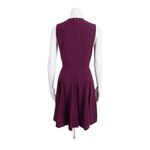 Rebecca Taylor Size 6 A-Line Sleeveless Suiting Circle Dress Sugar beet purple Photo 4