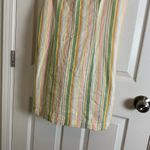 Forever 21  Striped Sleeveless Dress linen blend Size large Photo 2