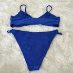 Aerie  Shine Rib Bikini Royal Blue Photo 2