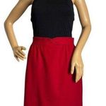 American Vintage Vintage Sir for her Red Midi 100% Wool high waist skirt side slit size small Photo 13