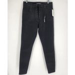 J Brand x Steph Shep Maria Coated Vendetta Lace-Up Jeans Black Size 32 NWT Photo 13