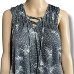 Maurice's  Womens Tank Top Sleeveless Pullover Laced V Neck Summer Gray White Med Photo 6