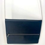 Flat cross body purse black with zipper Black Photo 0