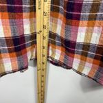 Pilcro Button Shirt M Plaid Orange Purple Ruffle Trim‎ Grunge Cottagecore Boho Size M Photo 2