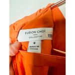 EUDON CHOI x RTR Orange Smocked Waist Hourglass Shape Back Tie Mini Dress Size 8 Photo 8