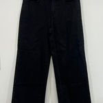 J. McLaughlin  Charter Pant 4 NWT $178 Jeans Wide Leg Cotton Stretch Black Solid Photo 0