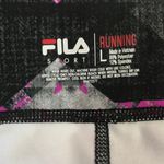 FILA Capris Purple & Black Abstract Print L Photo 5