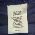 Valerie Stevens Navy Fitted Ankle Pull-on Pants Size 12 Preppy Navy Ankle Pants Photo 6